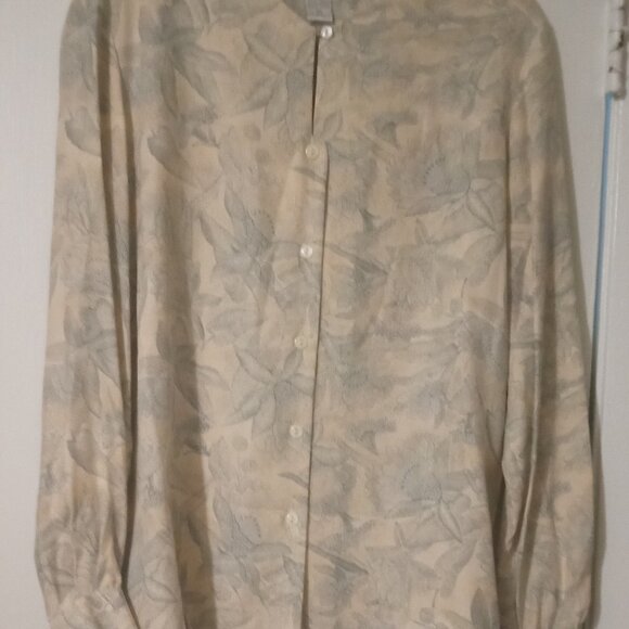 Liz Clairborne women's top size 8 multicolor flower prints long sleeves workwear - Picture 1 of 5